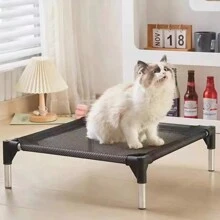 宠物军用床，透气，适合所有猫，超小型犬，小型犬，中型犬，泰迪柯基犬，可拆卸防锈防潮猫/狗床 - 彩色 - 查看 5