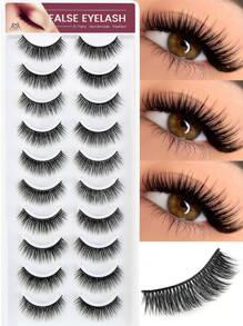 MAGEFY 10 Cặp Lông Mi Giả CC Curl Manga Fluffy Mi Giả Mink Mi Giả Mỏng, Dài Và Mềm Mại, Mi Giả Mink Lộn Xộn Mỏng Dài 8D Bộ Nối Mi Foxy Eye Lifting Look Bộ Lông Mi Toàn Bộ Làm Dài Và Làm Dày Góc Ngoài Của Mắt Trang Điểm Làm Đẹp Sử Dụng Hàng Ngày Du Lịch, Mắt Thanh Mảnh Tự Nhiên, Cong Và To, Dành Cho Phụ Nữ Sử Dụng Du Lịch, Tiệc Tùng, Tiệc Tùng Hoặc Quà Tặng Cho Phụ Nữ & Trẻ Em Gái ﻿ - Mi tự nhiên - Xem 10