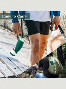 1 bình nước cho chó nâng cấp, bình đựng nước di động cho chó mèo chó con có cốc uống nước và hộp đựng thức ăn chống rò rỉ khi đi bộ ngoài trời, du lịch, đi bộ đường dài - Nhiều màu - Xem 5