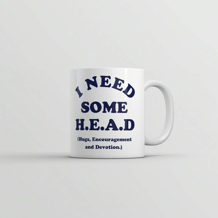 I Need Some Head Hugs Encouragement And Devotion Mug Funny Sarcastic Novelty Coffee Cup Funny Ceramic Printed Drinkware Cup - 白色 - 查看 1