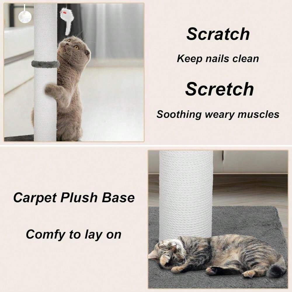 Poste Rascador De Repuesto Para Gatos - Cuerda De Yute, 40 Cm De Alto. Ideal Para Renovar árboles De Gato O Rascadores.