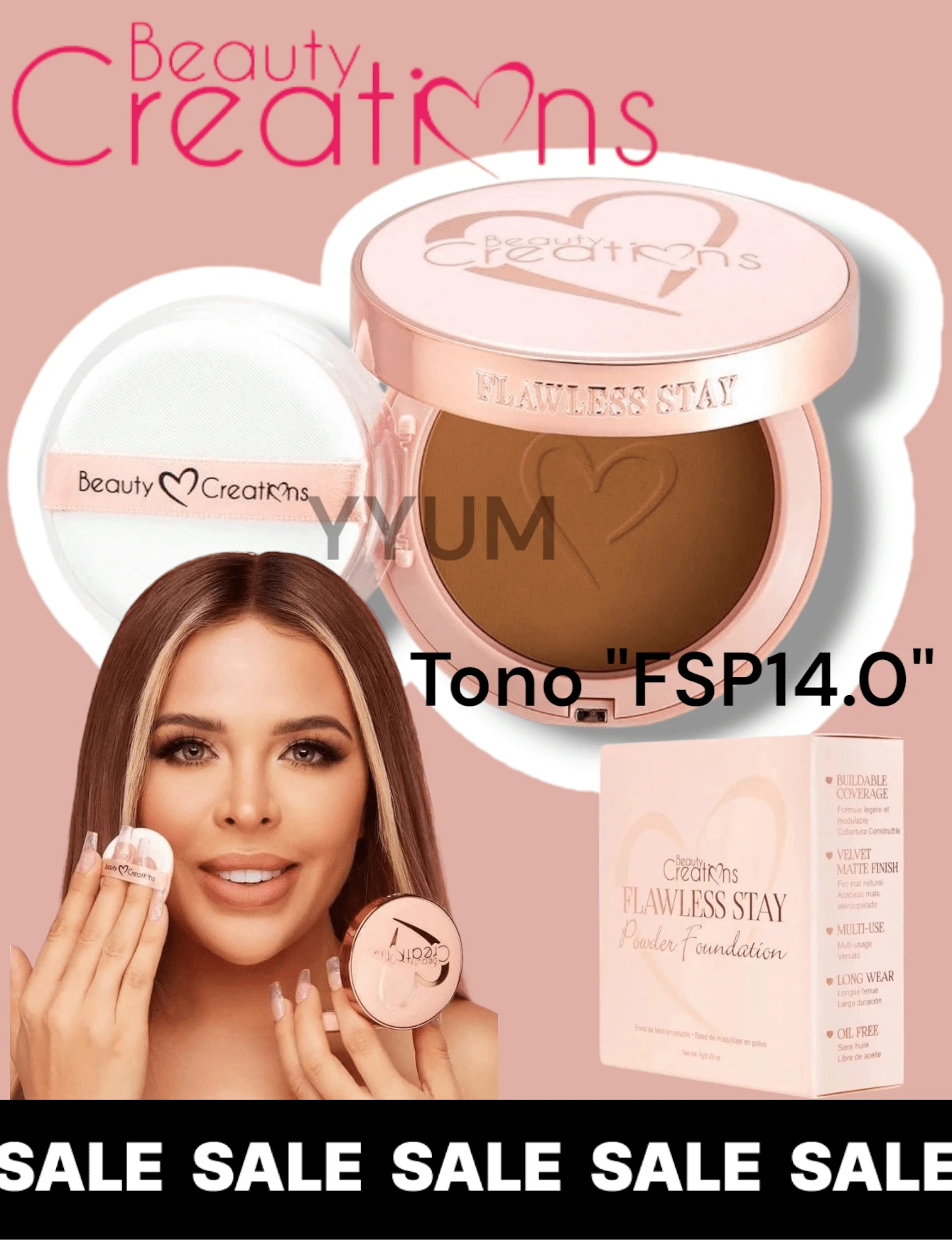 FLAWLESS STAY POWDER FOUNDATION BEAUTY CREATIONS - TONO .FSP14 - 查看 1