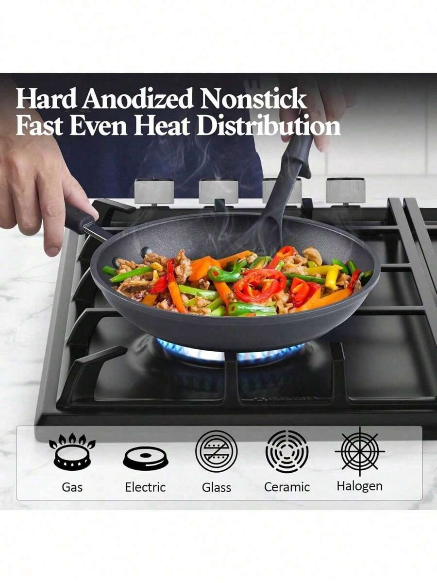 Pots And Pans Set Nonstick Professional Hard Anodized Cookware Sets 12
