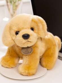 毛绒狗玩偶，小狗玩偶，女孩用可爱毛绒动物泰迪熊，金毛猎犬毛绒玩具抱枕 - 彩色 - 查看 15