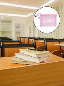 黑色粉色字母女士便携式化妆包带便携包，字母“耶稣之名超乎万名”化妆包，女士化妆包旅行厕所收纳包，信徒套餐，婚礼伴娘礼物，妈妈礼物，生日礼物，送给朋友和老师的礼物，家居装饰，浴室客厅卧室装饰，浴室收纳包，珠宝收纳包，唇油收纳包，指甲油收纳包化妆包收纳化妆品收纳包化妆盒化妆包化妆收纳包化妆品收纳 - 彩色 - 查看 9