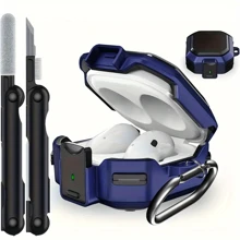 Abschließbare Galaxy Buds Hülle Kollektion - Kompatibel mit Samsung Galaxy Buds Pro 2 2022, Galaxy Buds FE 2023, Buds Pro 2021, Buds 2 2021, Buds Live 2020, beinhaltet Schlüsselanhänger und Reinigungsset