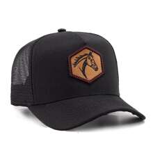 's Women's Country Horse Neon Trucker Mesh Adjustable Cap Immediate Shipping - Đỏ - Xem 5