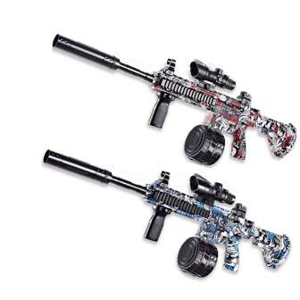 M416Toy Gun 7.4V High-Speed Burst M416 Gel Ball With Orange Plug And Double Magazine For Outdoor Interactive Games.