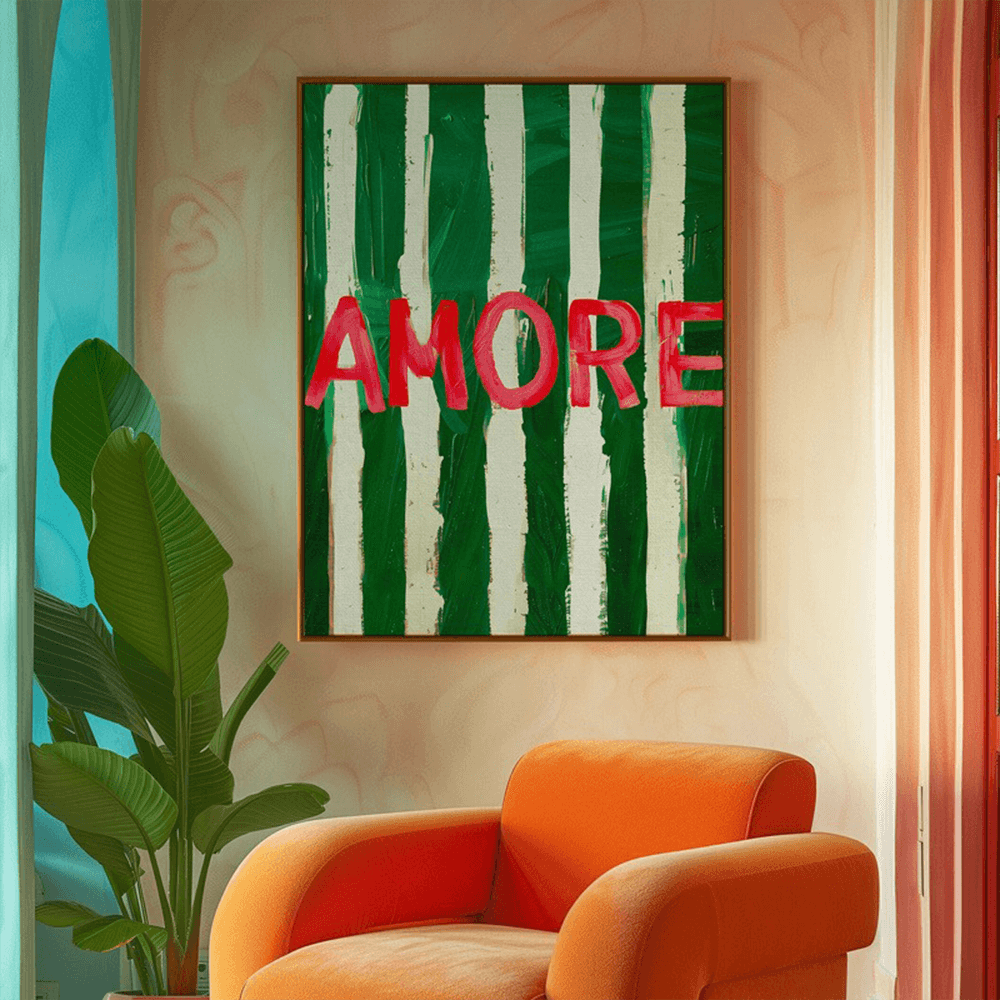 1pc Vibrant Green Striped Canvas Art Print - Minimalist Wall Decor For Living Room, Bedroom, Kitchen, Home Office - Frameless Modern Abstract Poster, Perfect Gift Idea,Painting Core,Wall Art Gifts Birthday Graduation