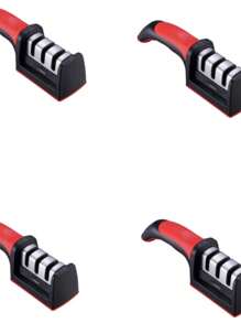 Knife Sharpener Stainless Steel Sharpener 3 Sizes Plastic Handle Barbecue Kitchen Christmas Gift - 套件2 - 查看 7