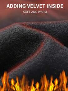 1 pieza Suéter de capa base de invierno de manga larga y forro térmico para hombre - Resistente al viento y cálido, muy elástico, indispensable para el invierno de manga larga