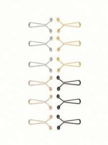 12pcs/Pack Muslim Style High-Carbon Steel Hijab Clips/Pins For Daily Wear, As-Salamu Alaikum
