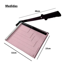 Vmingo Guillotina Metal Pisapapeles Cortador Afilado Carta Papel Foto Tarjeta A4 - Rosa - Ver 8