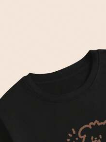 Cartoon T-Shirt Cotton Cute Animal Style Babylook T-Shirt Printed Soft Comfort Breathable Elegant Summer - 所以 - 查看 5
