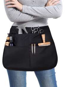 1pc Hair Stylist Tool Storage Apron, Waist Apron With Scissors Tool Pockets, Chef Apron, Garden Work Half Apron, Cosmetology Tool Waist Bag,Hair Tools,Hair Products And Accessories For Barber Salon Beauty Travel Essentials