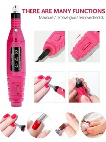 LULAA 专业美甲护理套装，指甲锉和磨甲器，指甲和足部护理套装，家用和沙龙专用指甲锉套装，指甲抛光工具，新年送给女孩的最佳礼物 - 彩色 - 查看 6