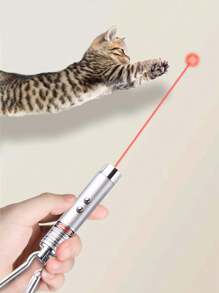 1pc/2pcs/5pcs Random Mini Portable Laser Pointer Cat Toy, Pet Training Interactive Toy, Aluminum Alloy Laser Pointer Wand With White LED + Infrared, Pet Cat Teaser Laser Pen