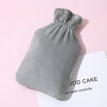 2pcs Set: Durable PVC Hot Water Bottle Bag + 1pc Cloth Bag - Anti-Burst, Anti-Slip Design With Cute Stripe Pattern, Suitable For Outdoor Use In Winter To Keep Hands & Feet Warm