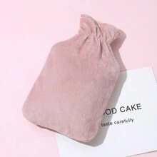 2pcs Set: Durable PVC Hot Water Bottle Bag + 1pc Cloth Bag - Anti-Burst, Anti-Slip Design With Cute Stripe Pattern, Suitable For Outdoor Use In Winter To Keep Hands & Feet Warm