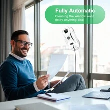 PuRuiKai Robot limpiador de ventanas de control remoto automático e inteligente, máquina de limpieza de vidrios para el hogar - Tipo de Enchufe A USA (110-127V) - Ver 3