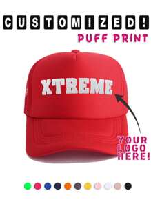 [Customized] 1Pc Unisex Personalized Text Name Logo Image Printed Dad Hat, Summer Sunscreen Baseball Cap, Father's Day Mother's Day Gift, Suitable For Daily Wear