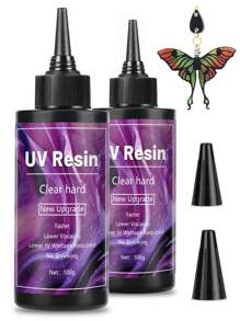 UV Resin Glue 100-500g Mold UV Glue And UV Lamp High Transparency Fast Drying DIY Crystal Jewelry Making