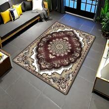 1 tấm thảm vuông họa tiết hoa cổ điển phong cách Bohemian, thích hợp cho trang trí phòng ngủ và phòng khách, sử dụng trong nhà, thảm trải sàn, phụ kiện phòng tắm, trang trí lối vào trường học, phòng tắm, trang trí nhà bếp - Đỏ - Xem 7