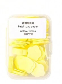1 件户外旅行便携式一次性花瓣抗菌香皂纸，个人洗手花瓣香皂纸 - 彩色 - 查看 7