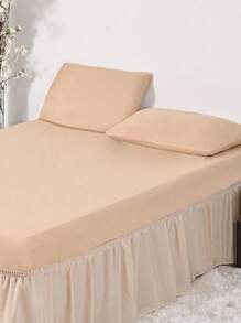 Queen Sheet And Queen Box Skirt 4 Pieces - BE - Xem 2