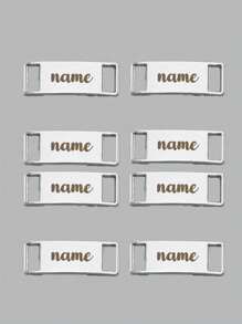 Customized Text Metal Charms Shoelace Buckle, Decorative Shoe Accessories For Canvas Sneakers, Suitable For Daily Wear, Great Gift For Family And Friends