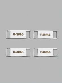 Customized Text Metal Charms Shoelace Buckle, Decorative Shoe Accessories For Canvas Sneakers, Suitable For Daily Wear, Great Gift For Family And Friends