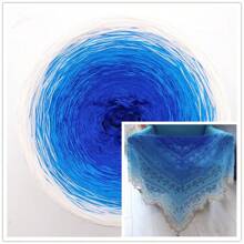 Ovillo de hilo mágico de cambio gradual de color, hilo para bebés para tejer vestidos, chales y bufandas de primavera/verano con efecto degradado - multicolor - Ver 12