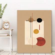 1pc Nordic Modern Canvas Picture Bohemia Simple Canvas Print Wall Art Geometry Round Paintings Poster For Living Room Bedroom Dining Room Office Apartment Bathroom Modern Home Decor