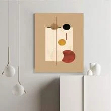 1pc Nordic Modern Canvas Picture Bohemia Simple Canvas Print Wall Art Geometry Round Paintings Poster For Living Room Bedroom Dining Room Office Apartment Bathroom Modern Home Decor