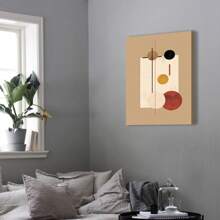 1pc Nordic Modern Canvas Picture Bohemia Simple Canvas Print Wall Art Geometry Round Paintings Poster For Living Room Bedroom Dining Room Office Apartment Bathroom Modern Home Decor
