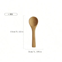 Wooden Spoons, Long Handle Soup Spoon For Eating, Drinking Soup, Household Wooden Kitchenware Honey Spoon, Small Honey Spoon, Honey Dipper, Long Handle Spoon, Small Bamboo Spoon, Jam Spoon, Dessert Spoon, Coffee Stirring Spoon