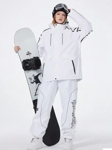 SPEED PANDA 1 Pieza Chaqueta térmica impermeable y a prueba de viento para snowboard, manténgase abrigado y seco, abrigo cómodo para montañismo, senderismo, esquí, ropa exterior unisex, ropa deportiva para hombres y mujeres (excluyendo accesorios) Conjuntos de esquí