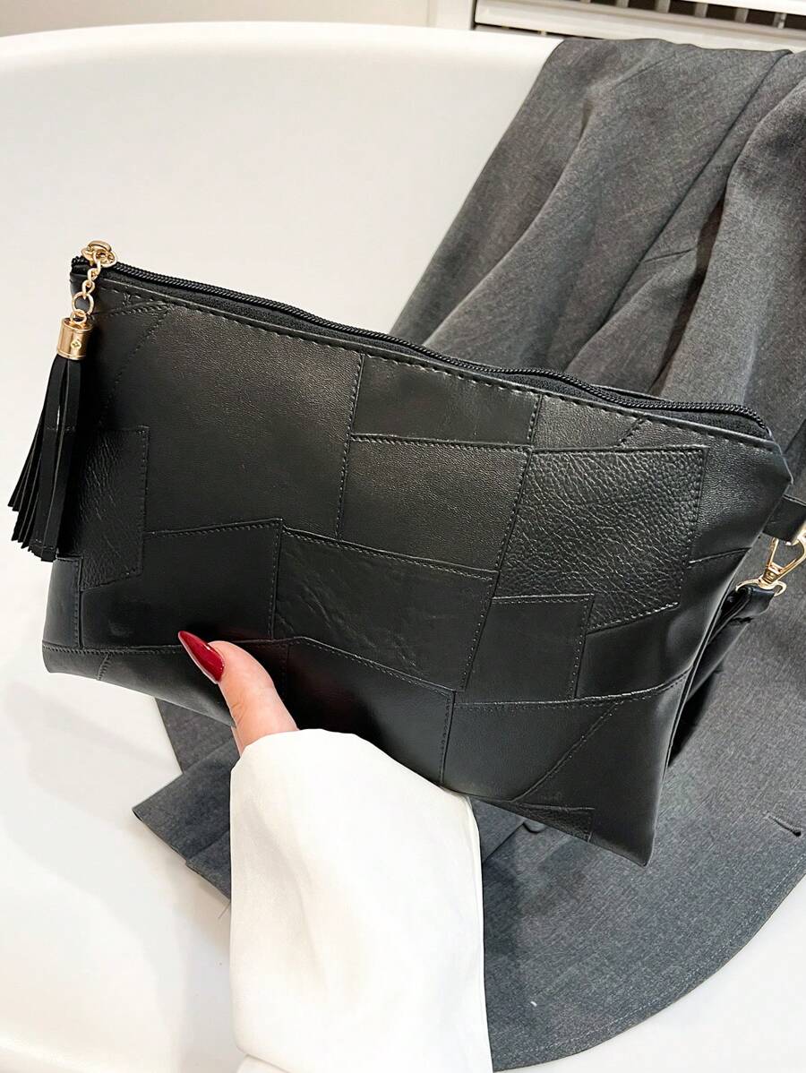 Túi phong bì kiểu Hàn Quốc mới năm 2026 dành cho nữ, túi phong bì thời trang có tua rua, túi đeo vai nhỏ hình vuông.