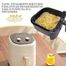 Kit 50 Paper Form For Air Fryer Disposable Protective Lining Mat Promotion 23/20Cm - trắng - Xem 6