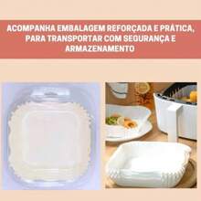 Kit 50 Paper Form For Air Fryer Disposable Protective Lining Mat Promotion 23/20Cm - trắng - Xem 2