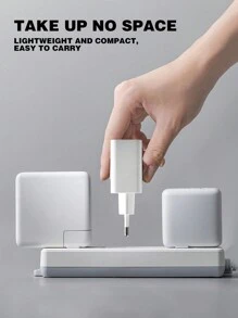EU Standard White Dual USB Charger 2.4A Quick Charging Plug Adapter Dual Port For Smartphone, Compatible With Apple, Suitable For Smart Phones And Devices Suitable For Travel, Office, Dorm, And Home Multi-Port Nan Fast Charging - EU C Type Plug(220-240V) - View 6