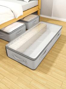 1 PIEZA Bolsa de almacenamiento debajo de la cama con ventana transparente, bolsa de almacenamiento portátil de gran capacidad, adecuada para ropa, edredones, mantas, organizador de almacenamiento y organización de ropa para el hogar y el dormitorio