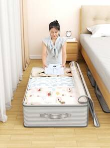 1 PIEZA Bolsa de almacenamiento debajo de la cama con ventana transparente, bolsa de almacenamiento portátil de gran capacidad, adecuada para ropa, edredones, mantas, organizador de almacenamiento y organización de ropa para el hogar y el dormitorio