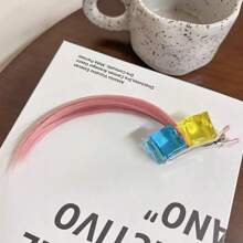 1PC Tóc giả búi không gian cho bé gái, kẹp tóc mini hình móng vuốt trong tóc giả búi rối & tai mèo, phụ kiện tóc giả đính ngọc trai giả, tóc giả búi cao cho bé gái - Nhiều màu - Xem 8