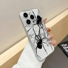 黑色蜘蛛手机壳，兼容 11、12、13、14、15、XS、XR、X、7、8、6s、Mini、Plus、Pro、Max、SE - 圣诞节和万圣节送给女朋友、男朋友、朋友或自己的完美礼物，也适用于国际版系列，不适用于国内版。 - 彩色 - 查看 3