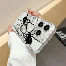 黑色蜘蛛手机壳，兼容 11、12、13、14、15、XS、XR、X、7、8、6s、Mini、Plus、Pro、Max、SE - 圣诞节和万圣节送给女朋友、男朋友、朋友或自己的完美礼物，也适用于国际版系列，不适用于国内版。 - 彩色 - 查看 4