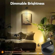 1pc Indoor Rechargeable Battery Powered LED Spotlight, Dimmable Picture Light, Accent Lighting For Plants, Art, Decor - Multicolor - View 7