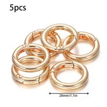 30/10/5 chiếc móc khóa lò xo kim loại có thể mở được, vòng móc khóa tròn, móc khóa, khóa túi, đầu nối xích để làm đồ trang sức, phụ kiện tự làm, vật dụng cho doanh nghiệp nhỏ - Nhiều màu - Xem 10