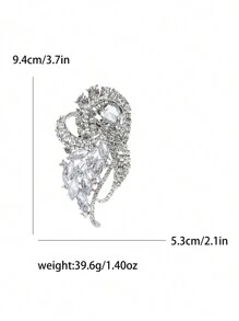 Luxury Crystal Brooch For Women Party Banquet Jewelry Gift Dress Skirt Accessory
