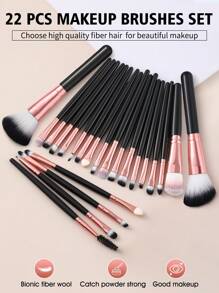 40件套化妆工具套装，包括：1个多功能拉链防水化妆包+22支化妆刷+4个化妆海绵+4个迷你化妆海绵+4个三角粉扑+4个迷你气垫粉扑+1个化妆刷清洁工具。 - 彩色 - 查看 2